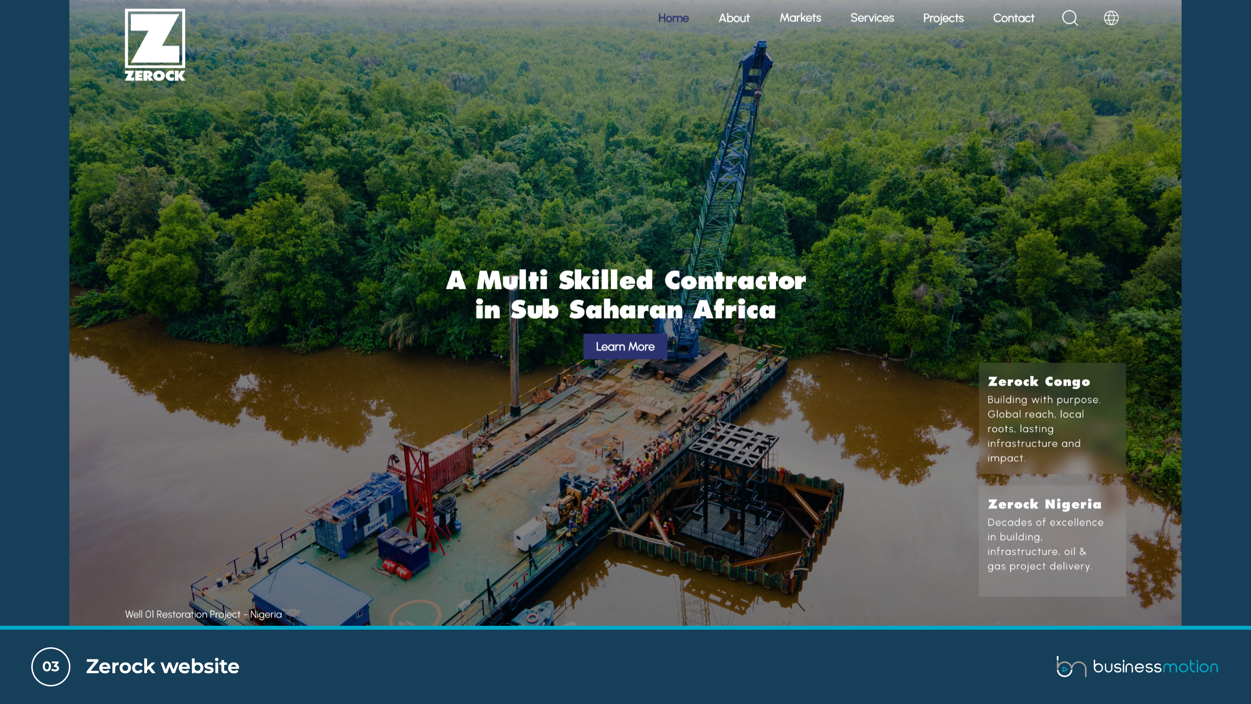 Zerock website — A Multi Skilled Contractor in Sub-Saharan Africa