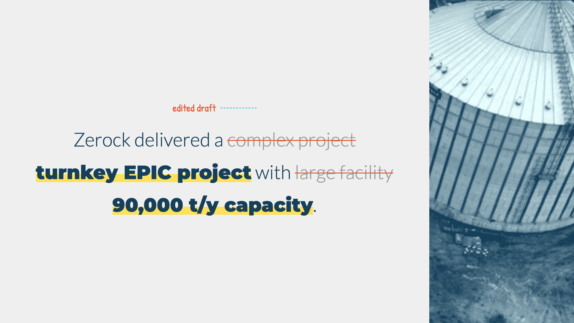 Zerock: turnkey EPIC project with 90,000 t/y capacity — precision over vague descriptions
