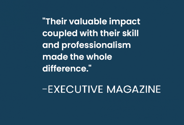 testimonial or feedback or review from one of business motion client - the client is executive magazine